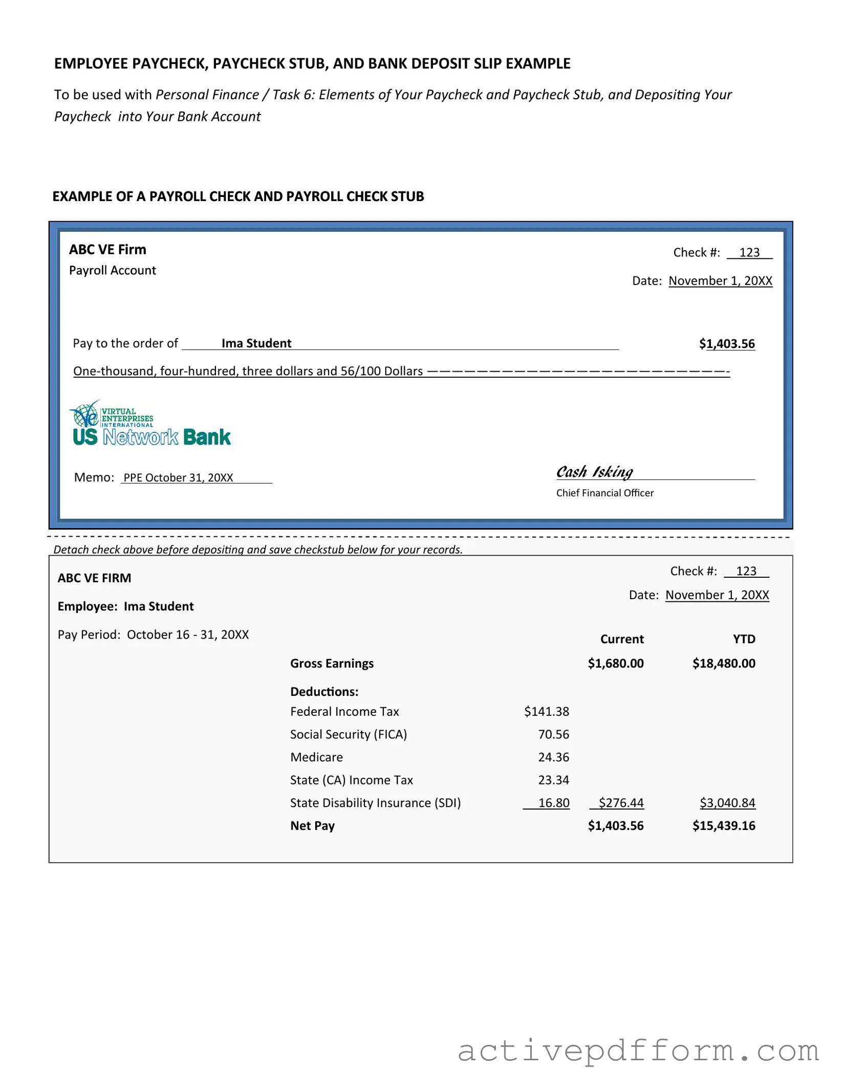 Free Payroll Check Template