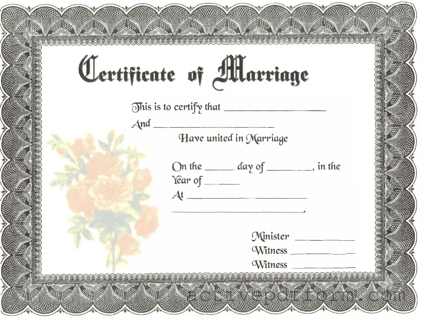 Free Marriage Certificate Template