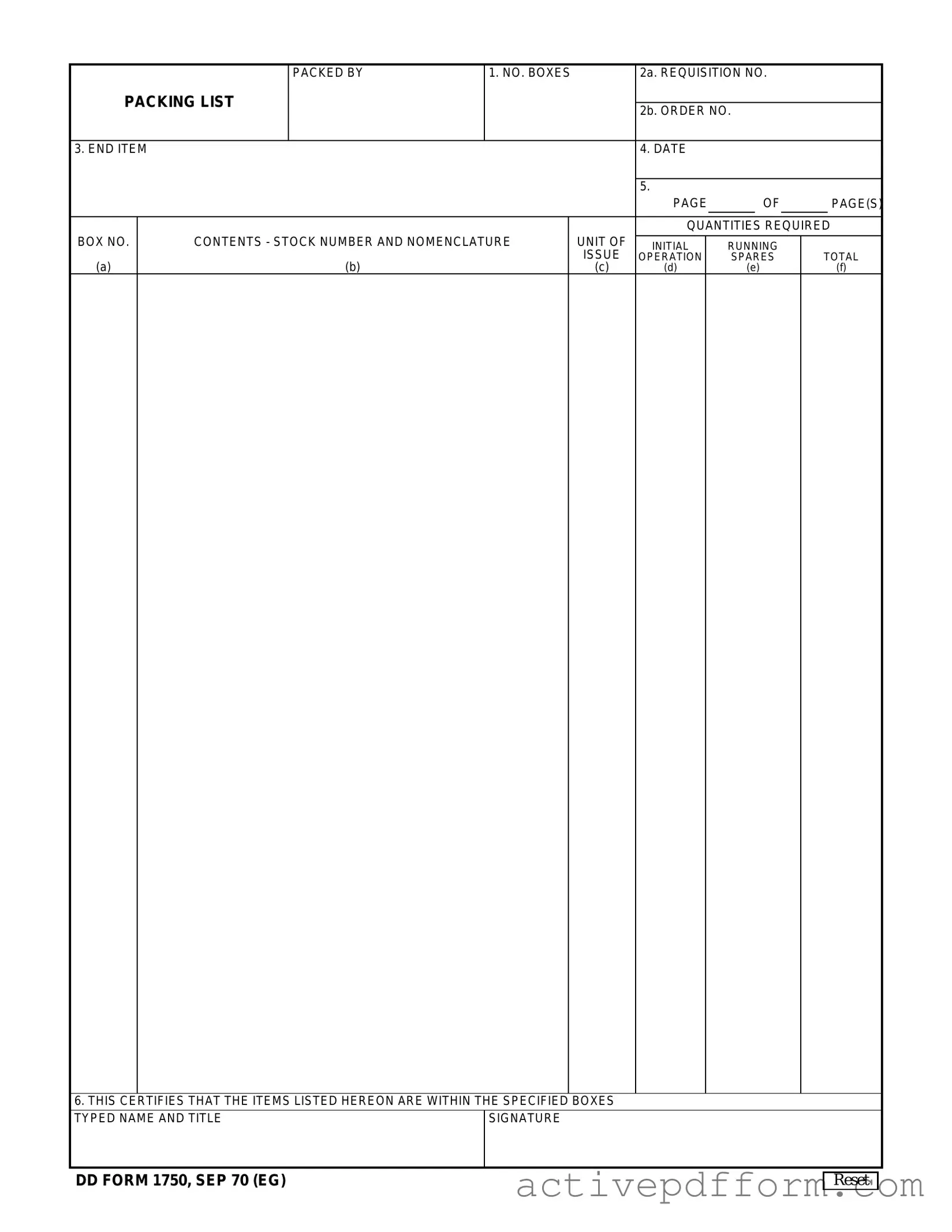 Free Dd 1750 Template