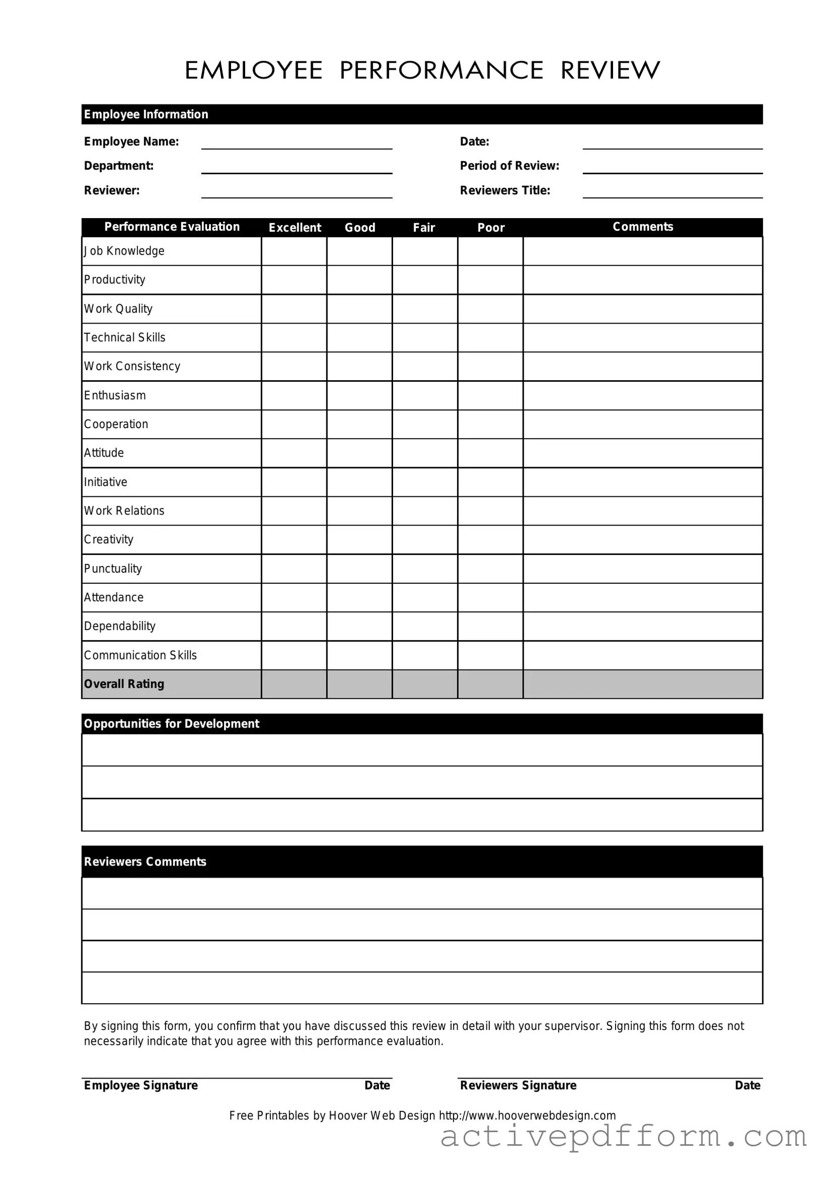 Free Employee Template