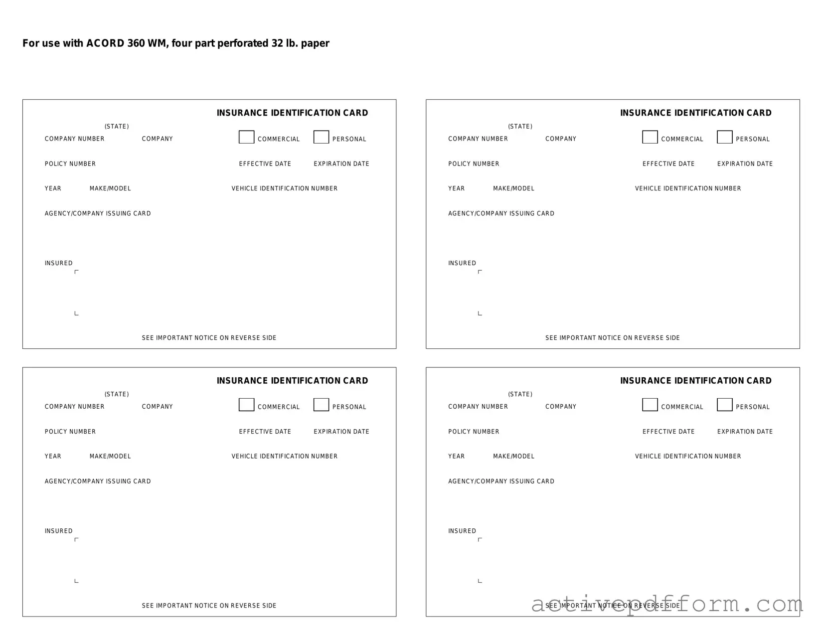 Free Acord 50 WM Template