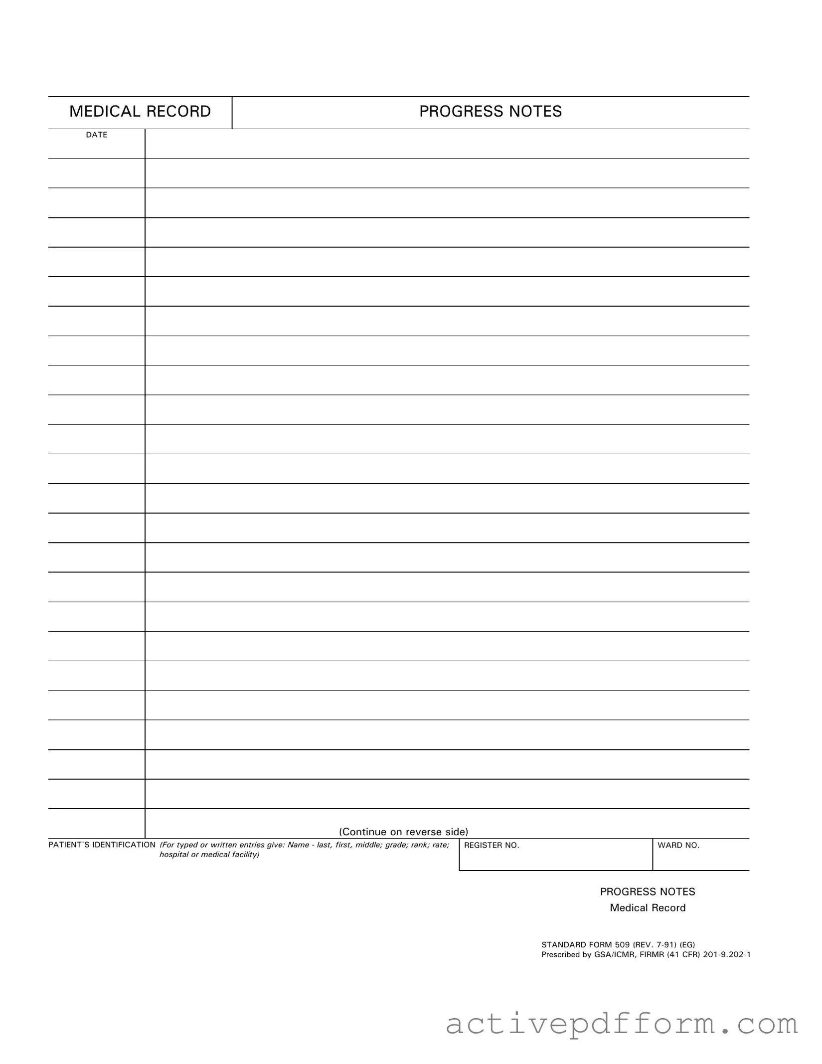 Free Progress Notes Template