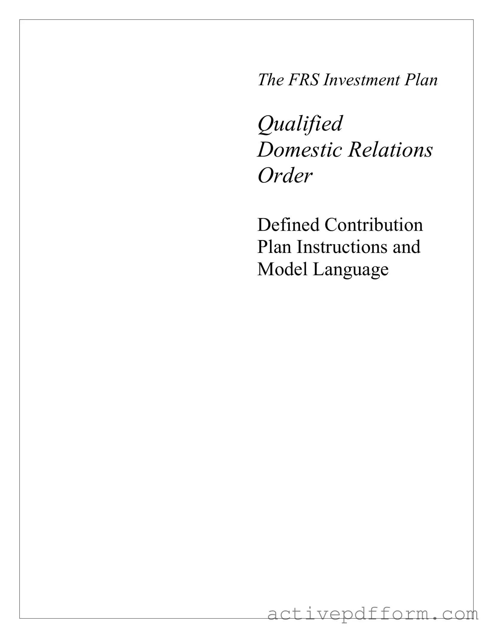 Free Qdro Template