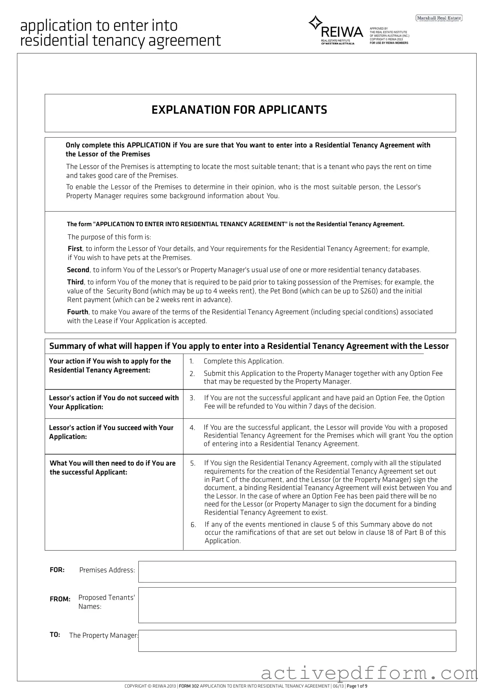 Free Reiwa Tenancy Application Template