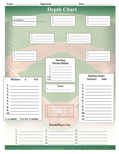Free Baseball Field Lineup Template