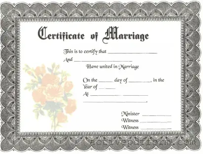 Free Marriage Certificate Template
