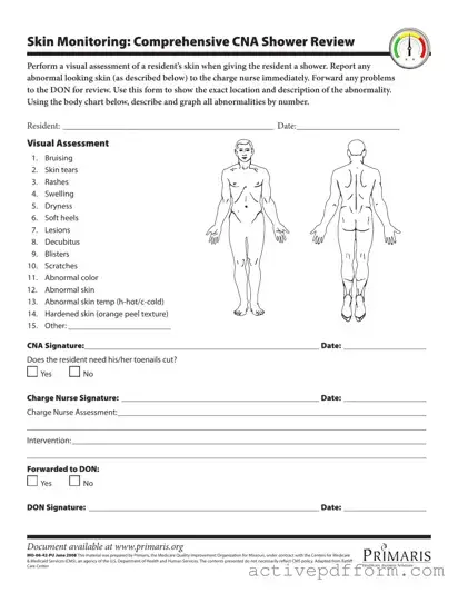 Free Cna Shower Sheets Template