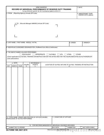 Free Da 1380 Template