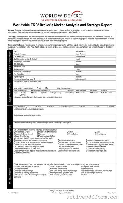 Free Erc Broker Market Analysis Template
