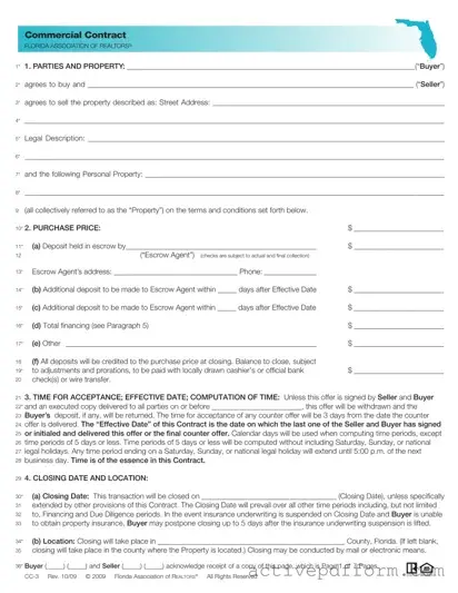 Free Florida Commercial Contract Template
