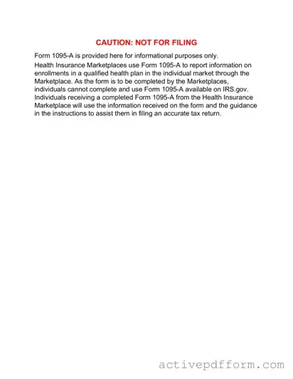 Free IRS 1095-A Template