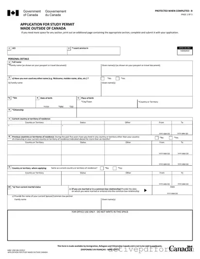 Free Imm 1294 Template