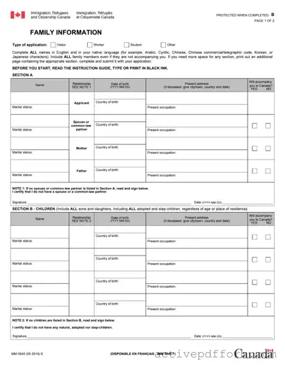 Free Imm 5645 Template