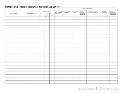 Free Membership Ledger Template
