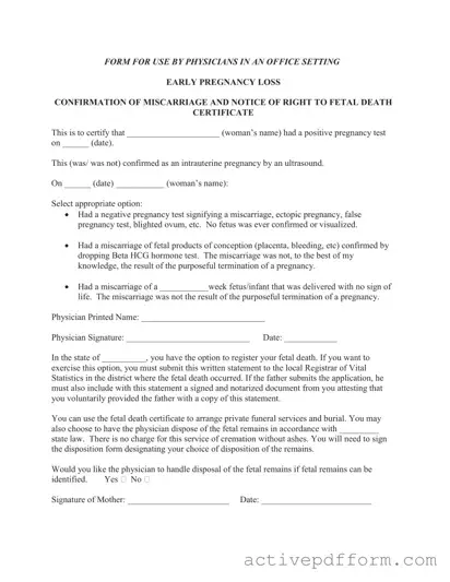 Free Miscarriage Discharge Paper Template