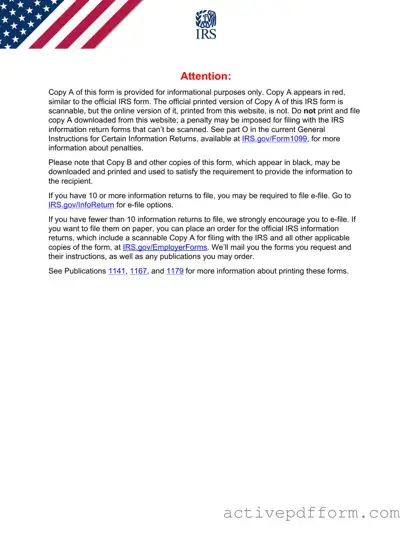 Free IRS 1099-MISC Template