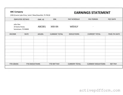 Free Independent Contractor Pay Stub Template
