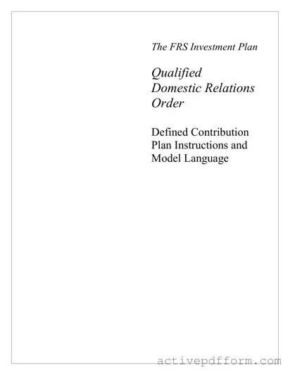 Free Qdro Template