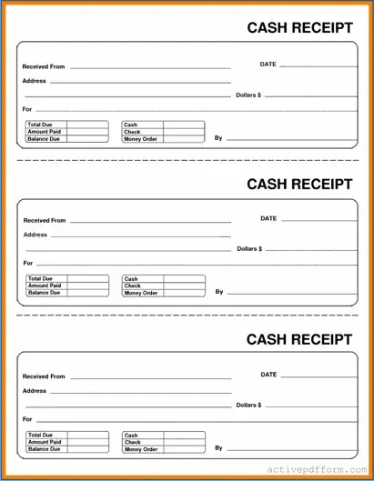 Free Cash Receipt Template