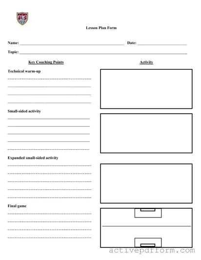 Free Soccer Training Session Plan Template