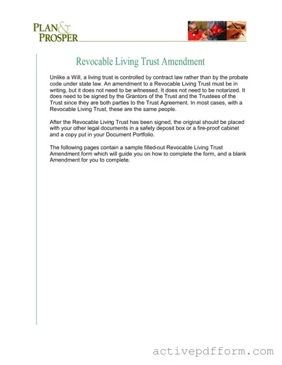 Free Trust Amendment Template