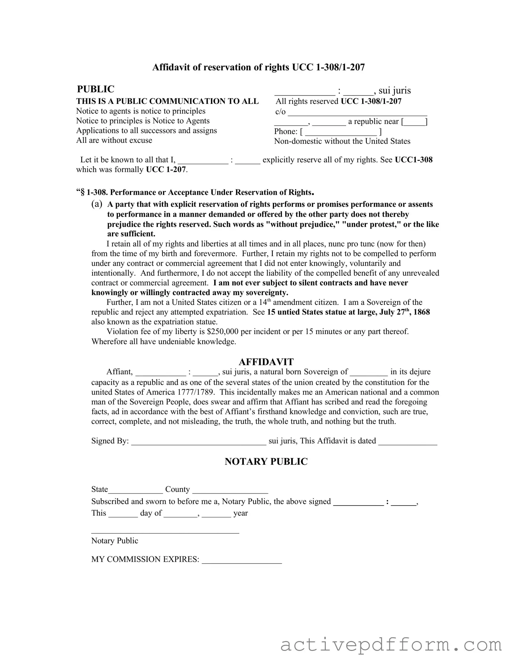 Free Ucc 1 308 Template